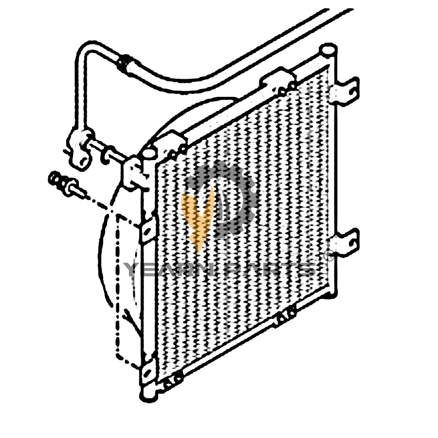 AC Condenser 11MH-90042 11MH90042 for Hyundai Excavator R35Z-7 R35Z-7A R35Z-9 R35Z-9A