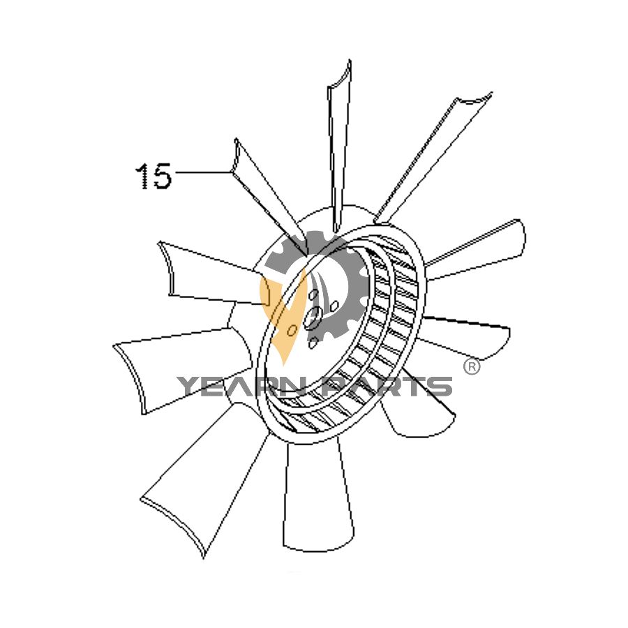 Cooling Fan 11QA-03110 for Hyundai Excavator R260LC-9S