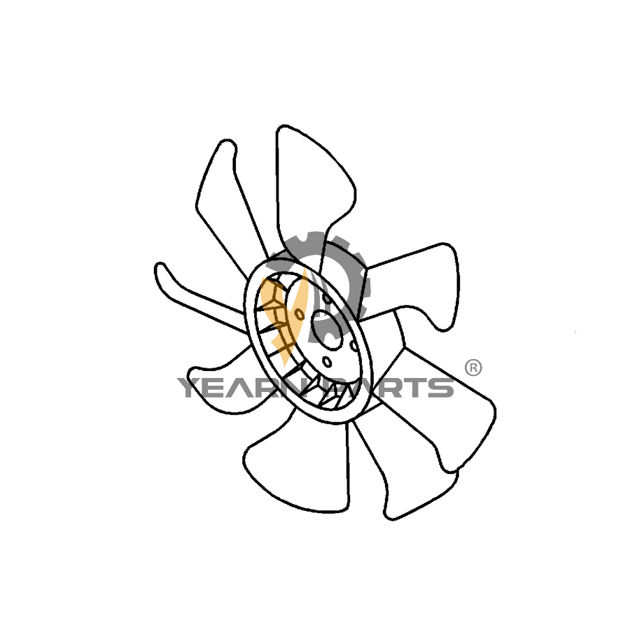 Cooling Fan Blade 1136603451 for Hitachi Excavator ZX110 ZX120 ZX125US ZX130H ZX135UR ZX135US ZX95 Engine 4BG1