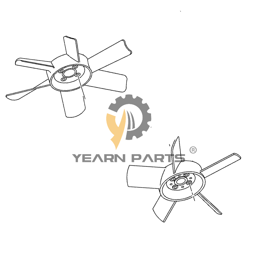 Cooling Fan Blade 5863018830 for Hitachi Excavator ZX16 ZX18 ZX28 Engine 3YB1