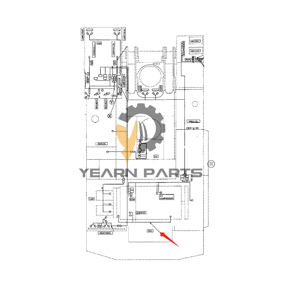Engine Wiring Harness 4658335 for Hitachi Excavator  EX1200-5D