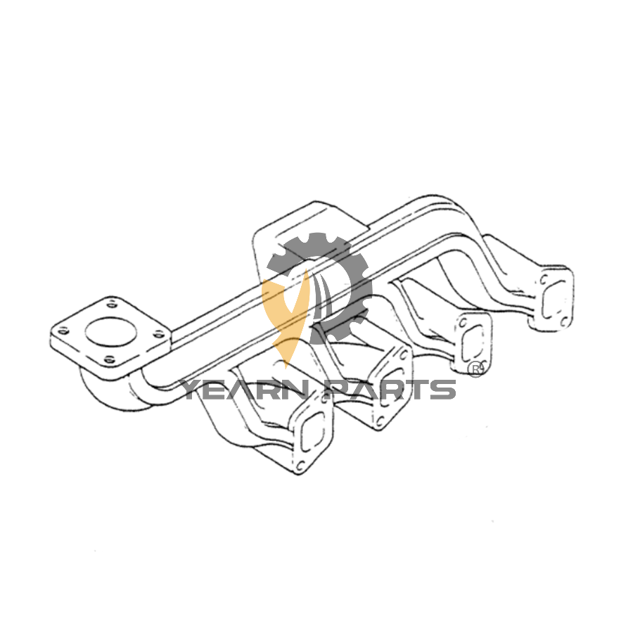 Exhaust Manifold 8944519900 VI8944519900 for Kobelco Excavator SK60 SK60-3 SK60-4 Isuzu Engine 4JB1