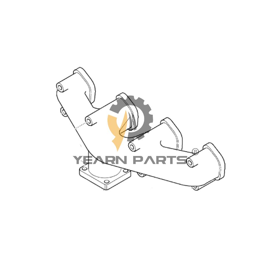 Exhaust Manifold YM123900-13100 YM12390013100 for Komatsu Loaders WA90-3 WB140-2 WB140-2N WB91R-2