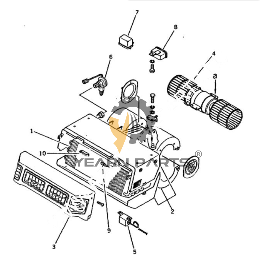 Fan Blower Motor 205-978-6290 2059786290 for Komatsu Excavator PC220-1 PC220-2 PC220-3 PC300-1 PC300-2 PC300-3 PC400-1 PC400-3