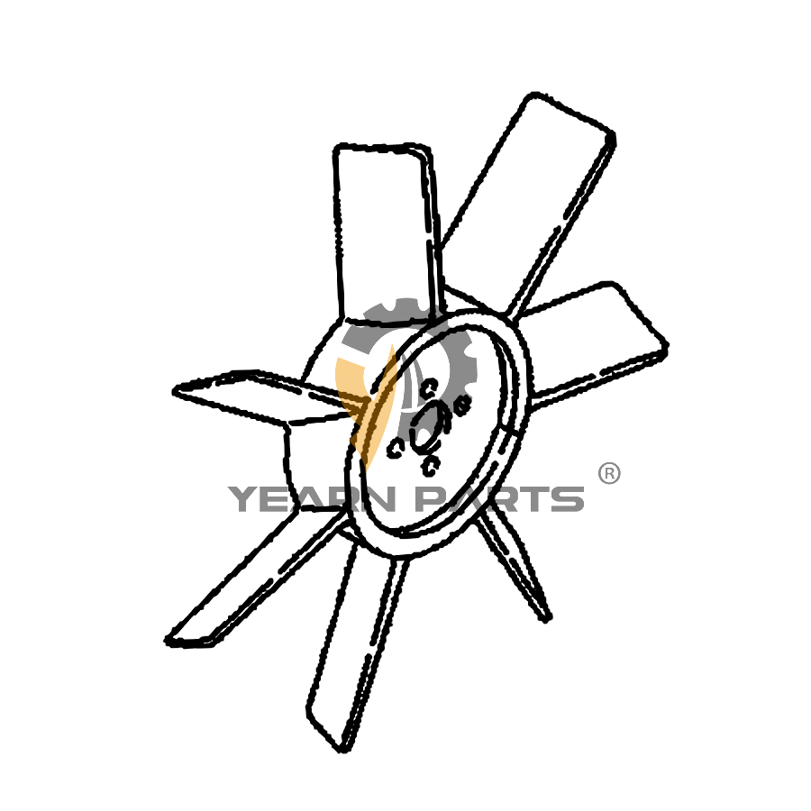 Fan Cooling Blade 123910-44742 for Hitachi Excavator ZX60USB-3F ZX65USB-3F
