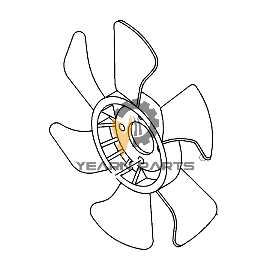 Fan Cooling Blade 8972051231 for Hitachi Excavator EX55UR-3 ZX40U ZX50U ZX55UR ZX55UR-HHE