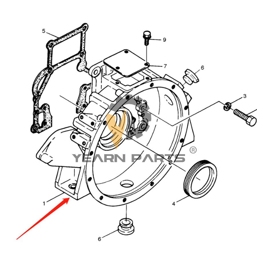 Flywheel Housing 65.01401-0231 65.01401-0209  for Doosan Daewoo DD80 SOLAR 130-2 SOLAR 130-III SOLAR 130W-III SOLAR 170-III SOLAR 70-III