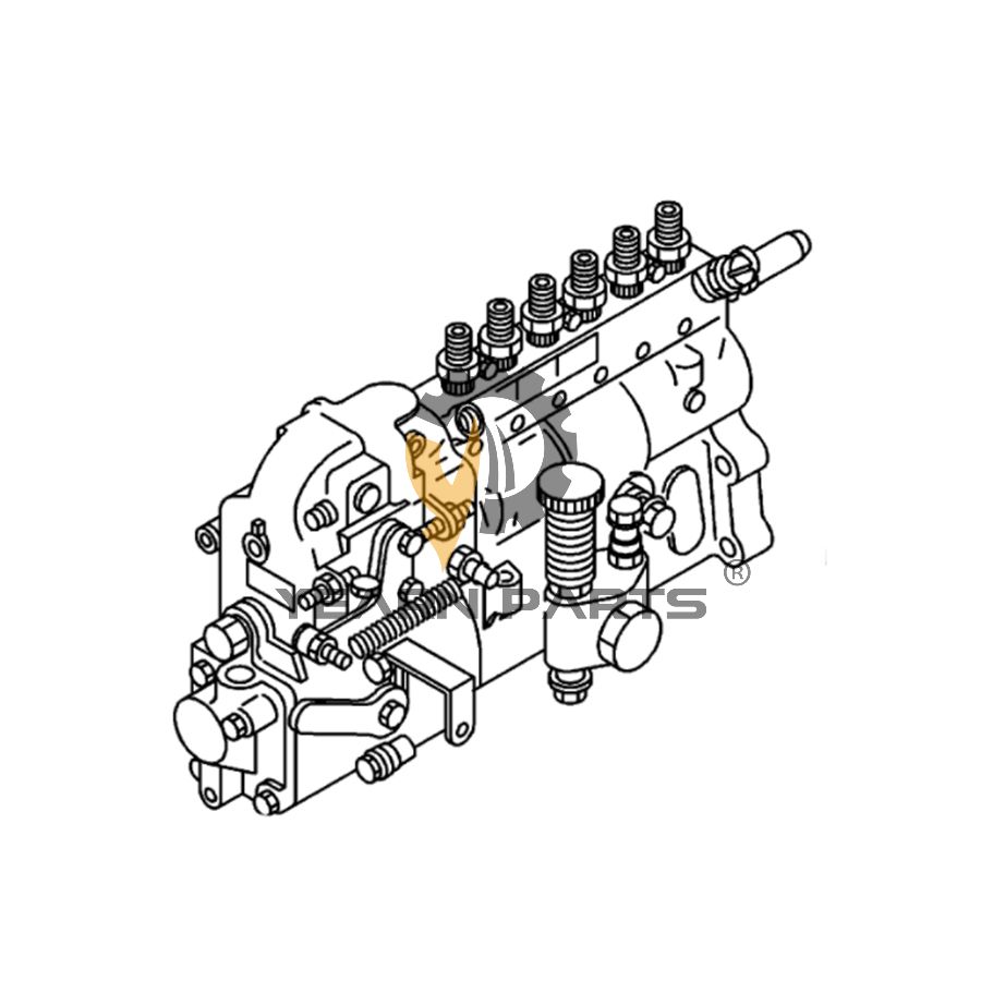 Fuel Injection Pump 1156035060 Hitachi ZX125W Excavator with Isuzu 6BG1 Engine