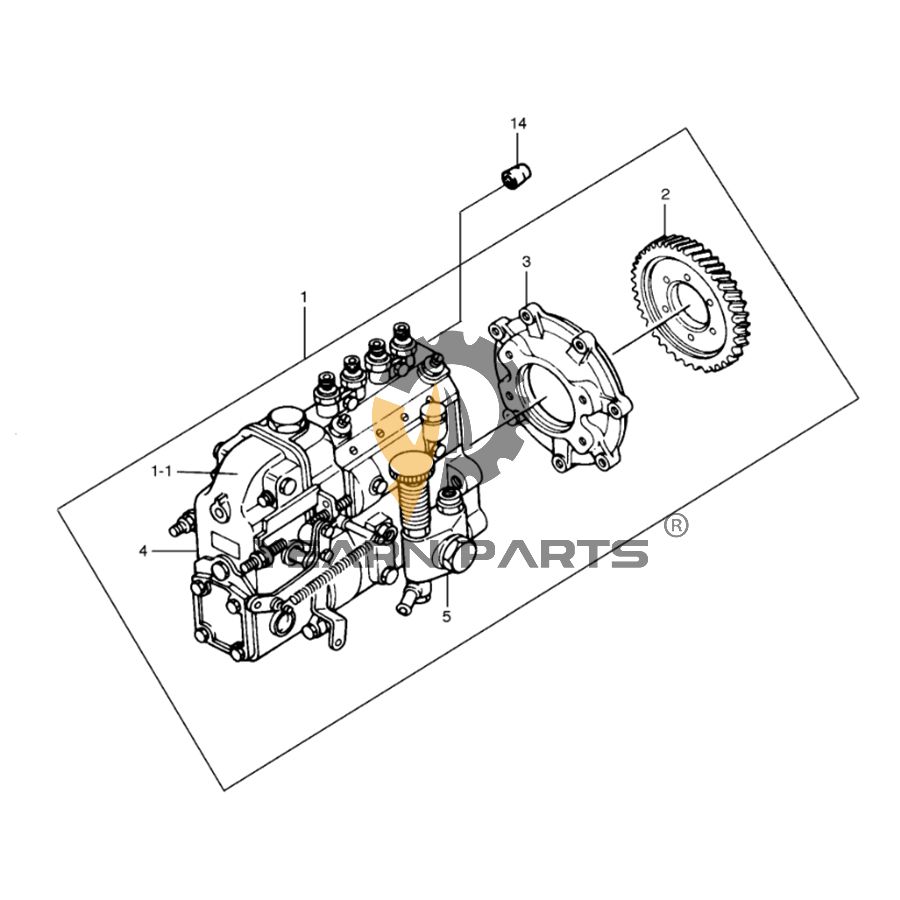 Fuel Injection Pump 65.11101-6026 for Doosan Daewoo SOLAR 70-III Excavator