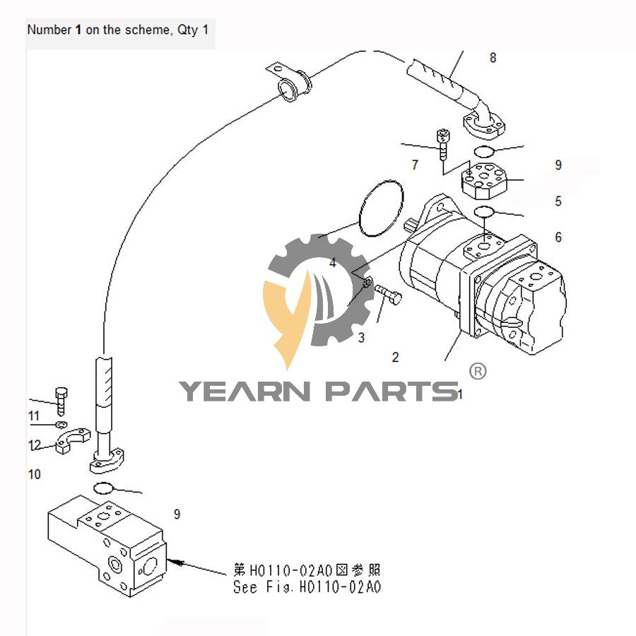 Gear Pump Ass'y 705-52-21140 for Komatsu Excavator PC600-6 PC600-6A PC600-7