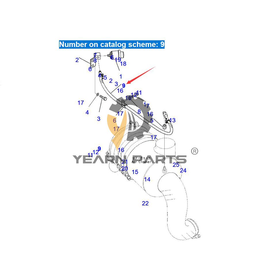 hose-08671-50090-0867150090-for-komatsu-wheel-loader-wa150-6-wa380-3-wa380-6-wa500-3-wd600-1-engine-6d140