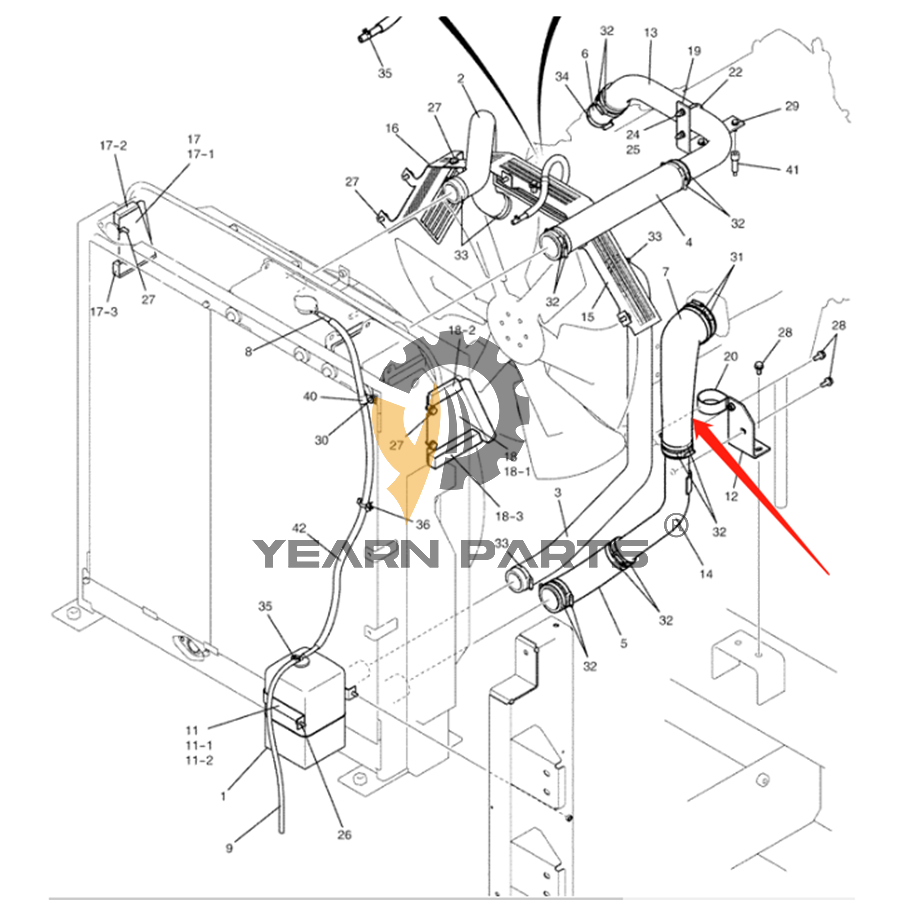 Buy Hose LC05P01423P1 LC05P01423P2 LC05P01526P1 for Kobelco Excavator SK350-8 from soonparts online store