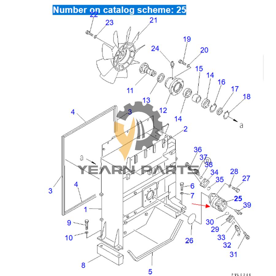 Hydraulic Gear Pump 705-21-26050 7052126050 for Komatsu Wheel Loader WA1200-3 WA900-3 WA900L-3