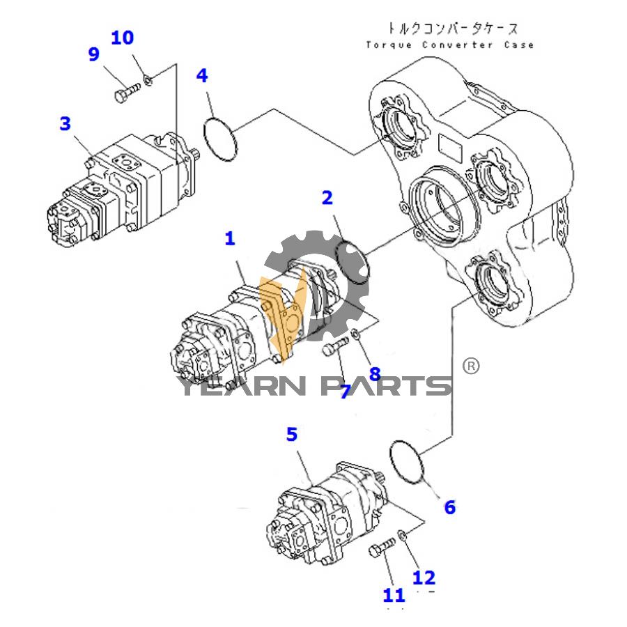 Hydraulic Gear Pump 705-56-33040 for Komatsu Dump Truck HM400-1