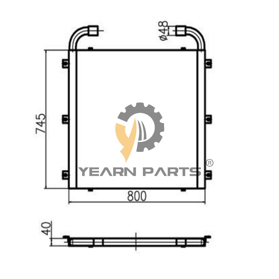 hydraulic-oil-cooler-for-kato-excavator-hd820v