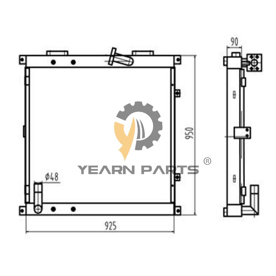 hydraulic-oil-cooler-for-sumitomo-excavator-sh340