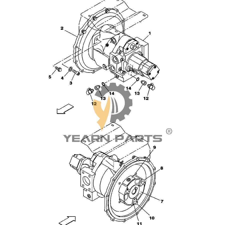 Hydraulic Main Pump KAJ4590 KAJ4955 for Case CX75SR CX80 Excavator
