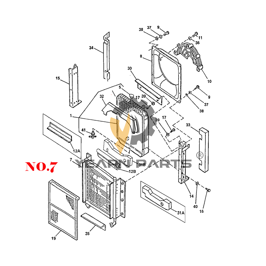 Hydraulic Oil Cooler AP35242 AP33288 for John Deere Excavator 110 120