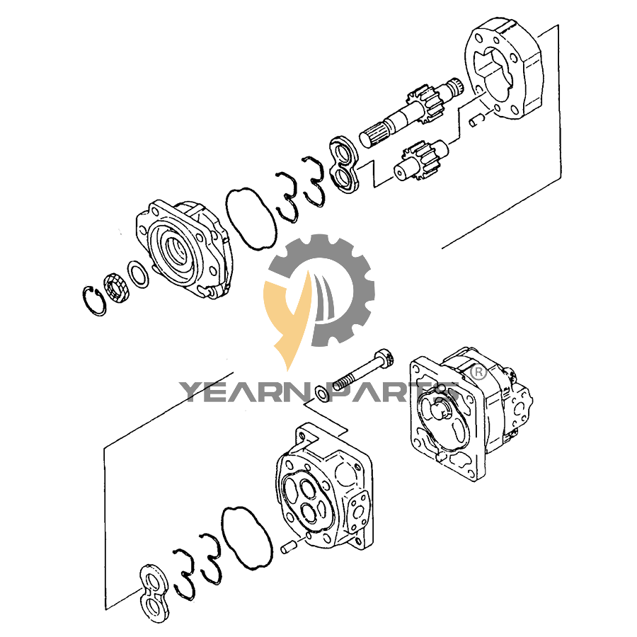 Hydraulic Pump 705-12-35240 for Komatsu Wheel Loader WA400-3A WA400-3-H WA420-3 WA420-DZ-3
