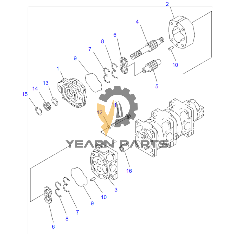 Hydraulic Pump 705-21-40020 705-11-40240 for Komatsu Wheel Loader WA350-3A WA380-3