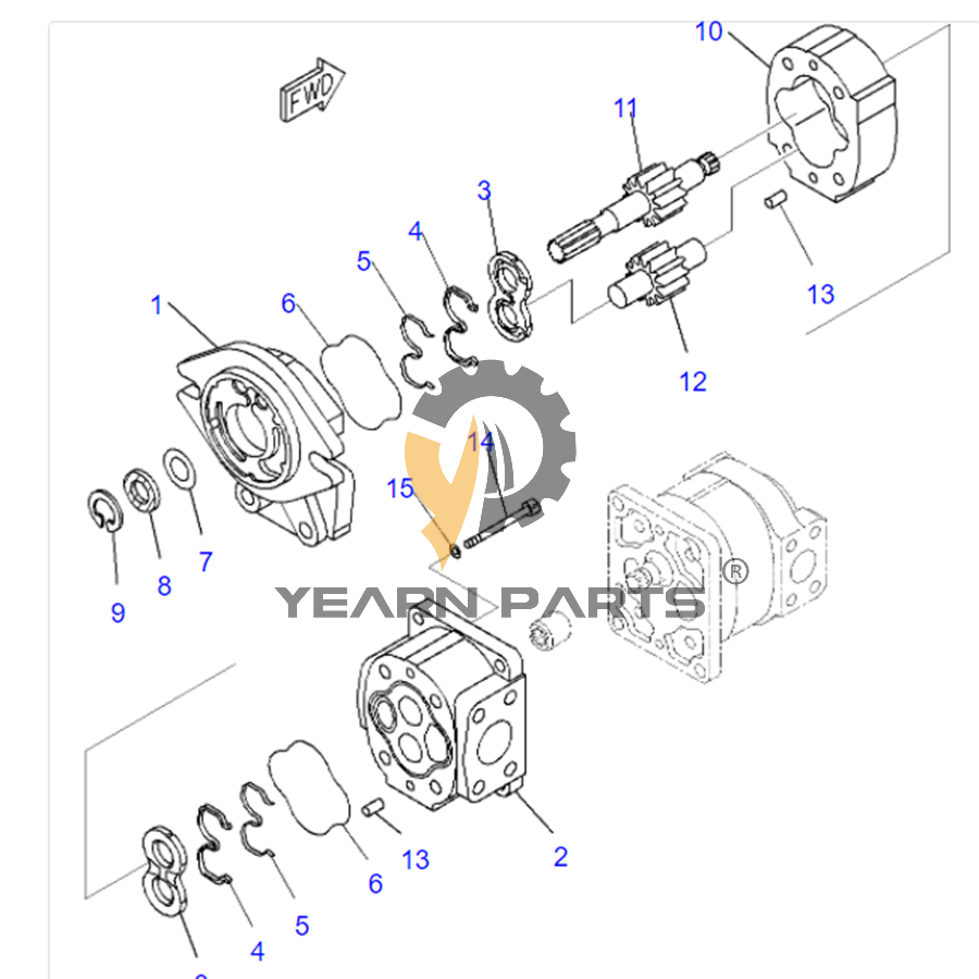 Hydraulic Pump 705-51-12090 7055112090 for Komatsu Wheel Loader WA600-6 WD600-6 WA600-6R