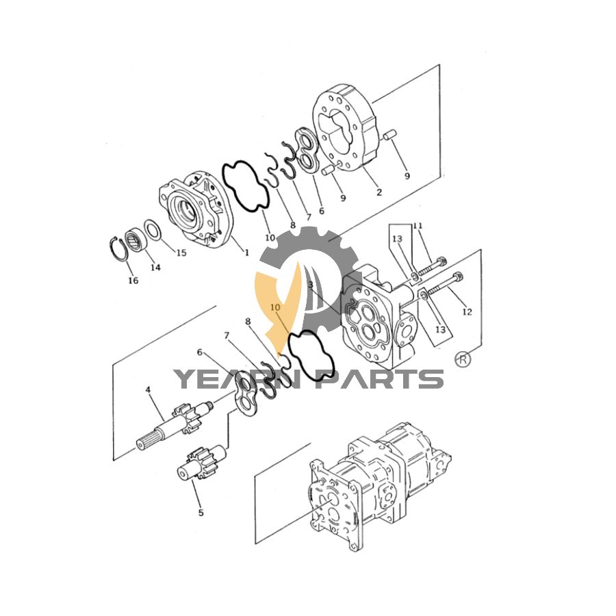 Hydraulic Pump SAR125 705-14-42210 7051442210 for Komatsu WA600-1 WA600-1H WD600-1 WF650T-3