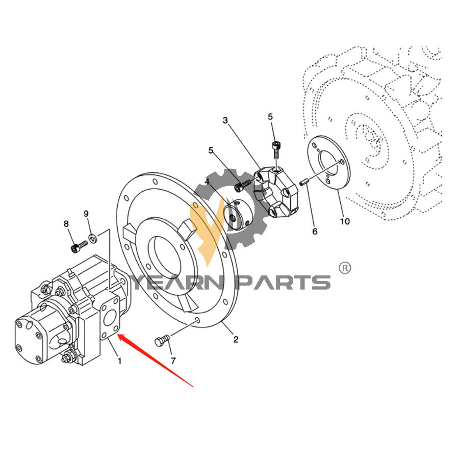 Hydrualic Main Pump PM10V00013F2 for Case CX25 Excavator