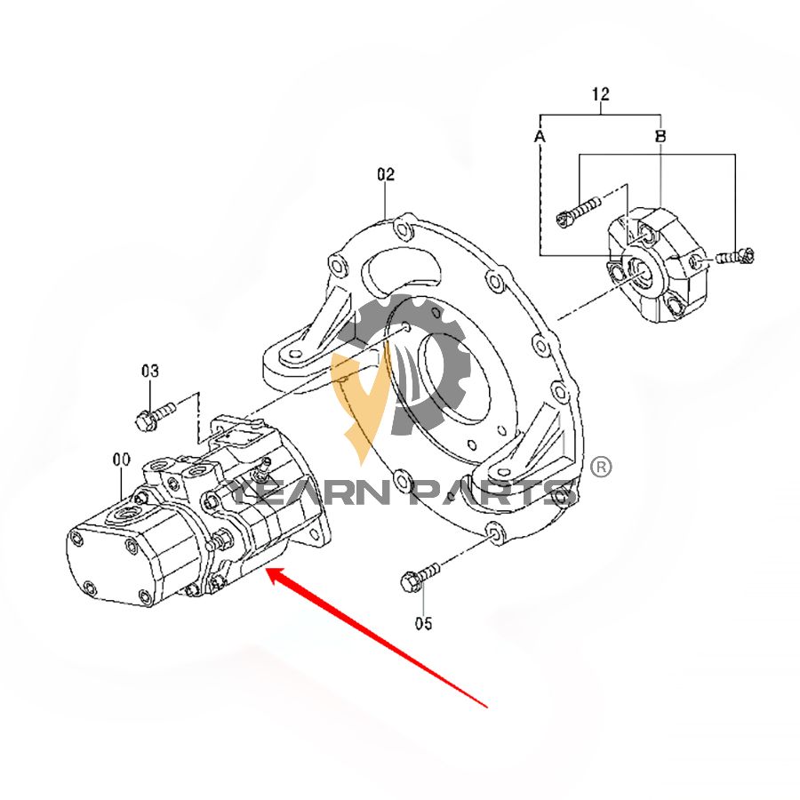 Piston Pump 4438711 for Hitachi Excavator EX20U-3 EX20UR-3 ZX20U ZX20UR