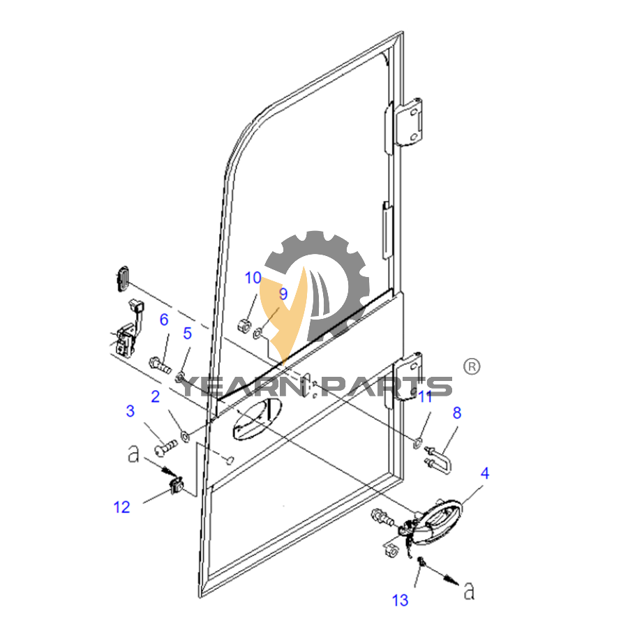 Side Door Assy 201-54-80054 2015480054 for Komatsu Excavator PC70-8 PC60-8