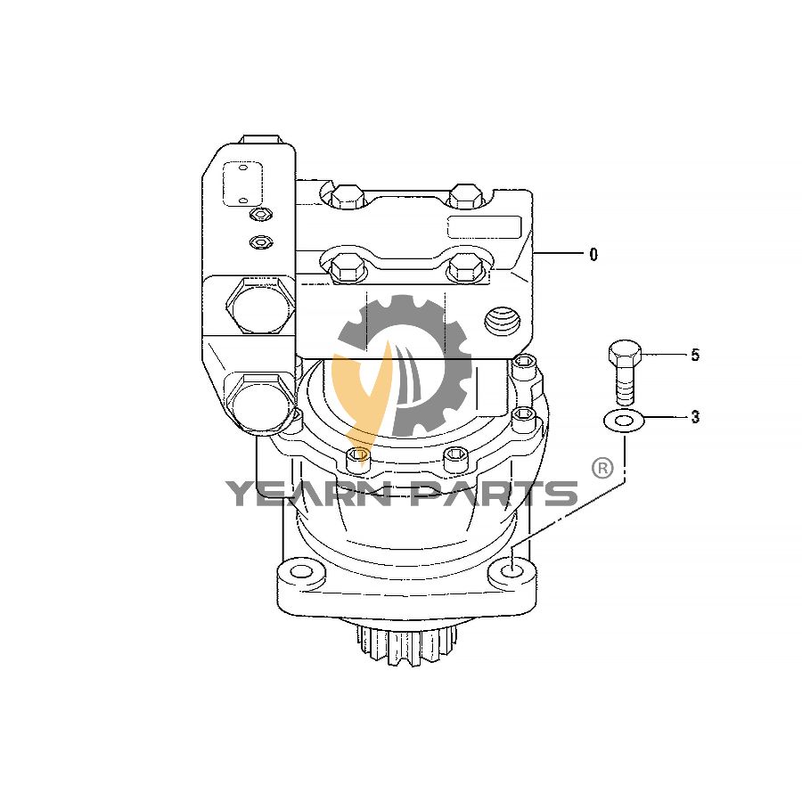 Swing Motor ASSY 4438714 for Hitachi Excavator EX17U EX17UNA