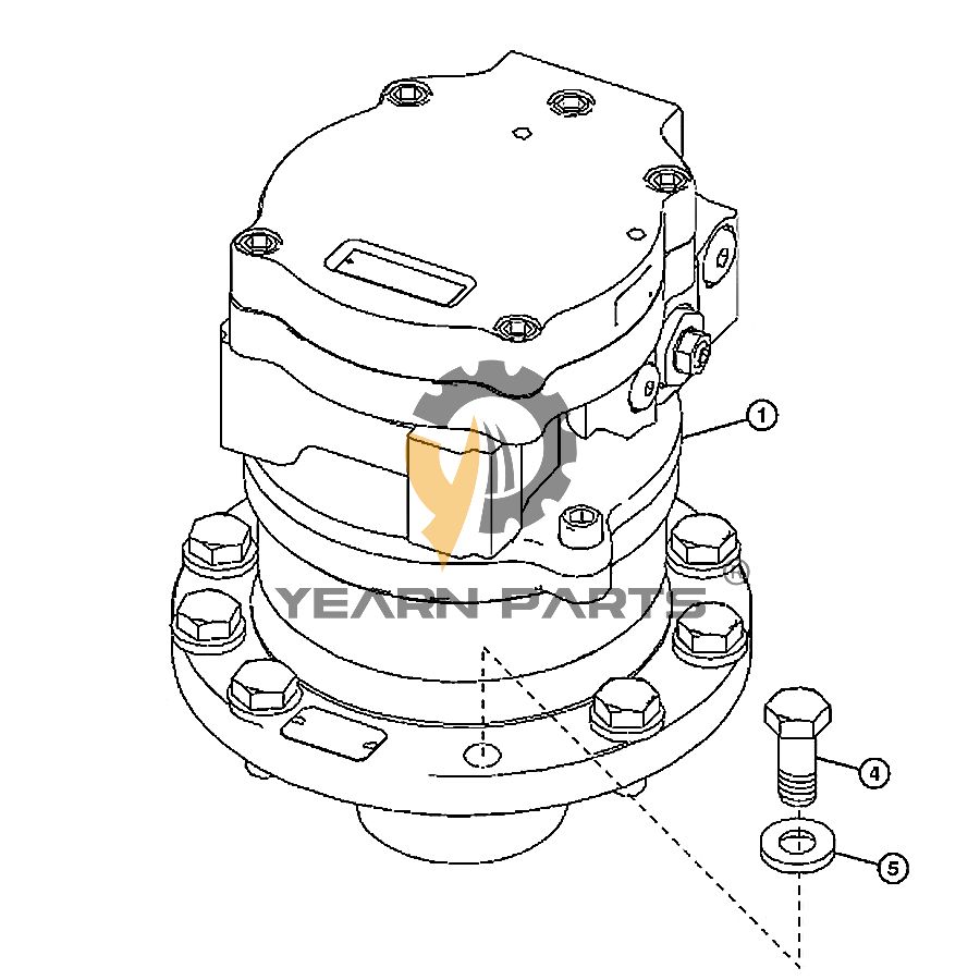 Swing Motor Assy 9236034 for John Deere 50D Excavator