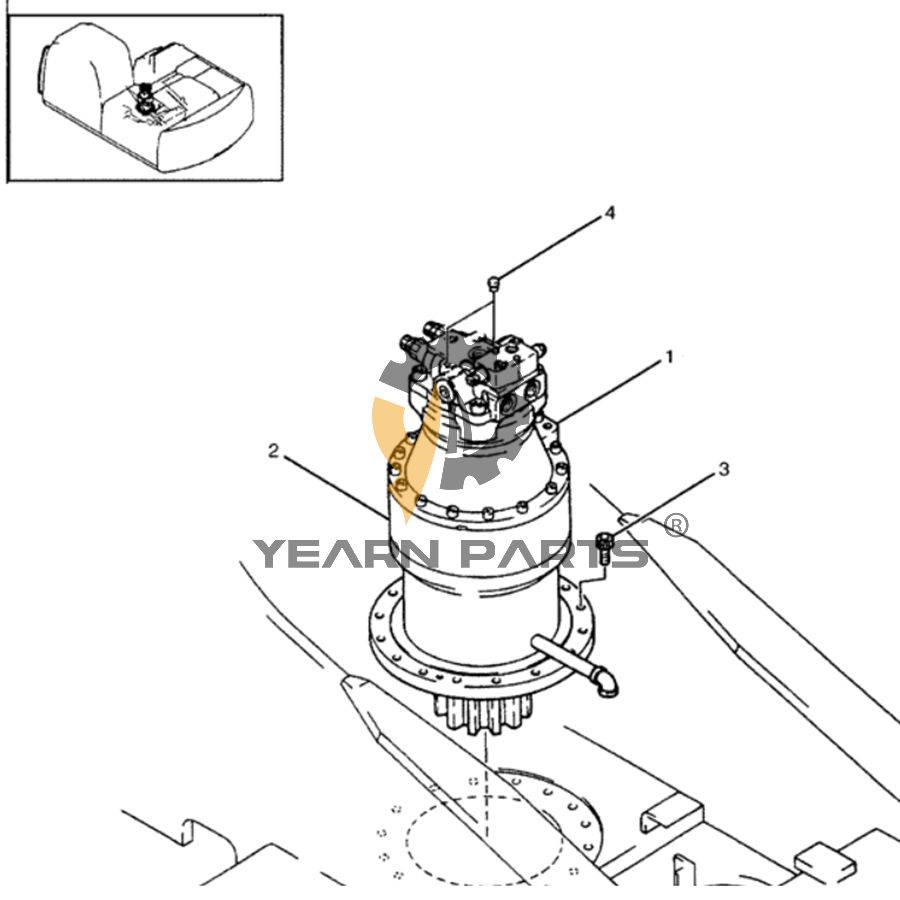Swing Motor ASSY LQ15V00014F2 for Kobelco SK250LC-6E Excavator