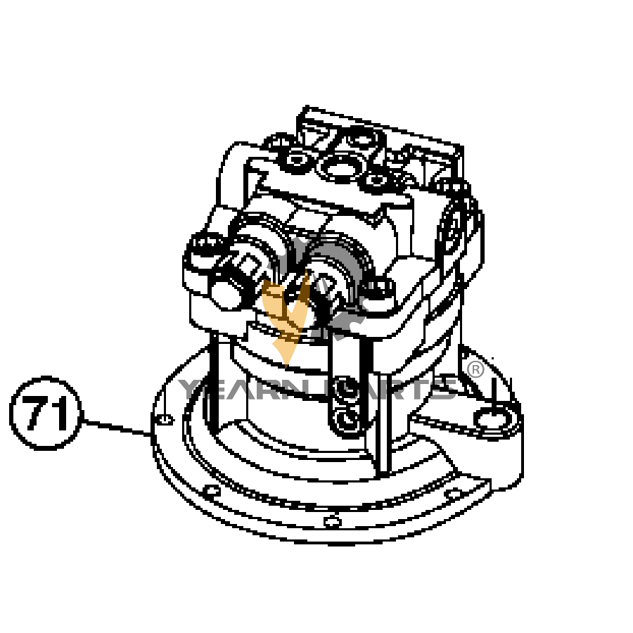 Swing Motor Head 4479815 for John Deere 180 Excavator
