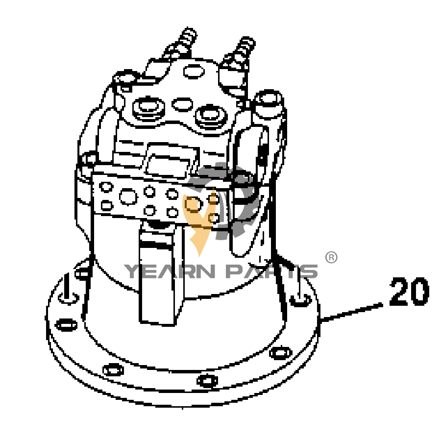 Swing Motor Head AT183685 for John Deere 160LC Excavator