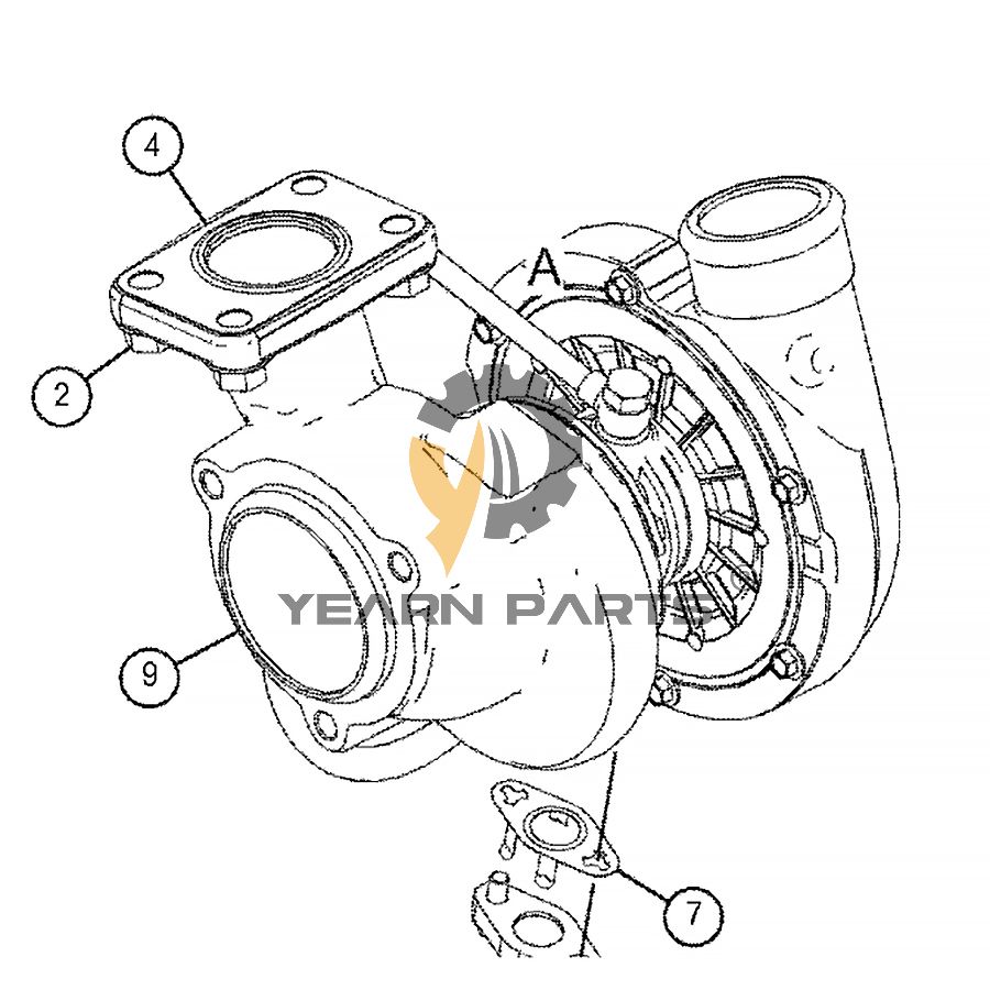 Turbocharger 444-8091 for Caterpillar CAT 318D2 L 320D2 GC M315D2 M317D2 with C4.4 Engine