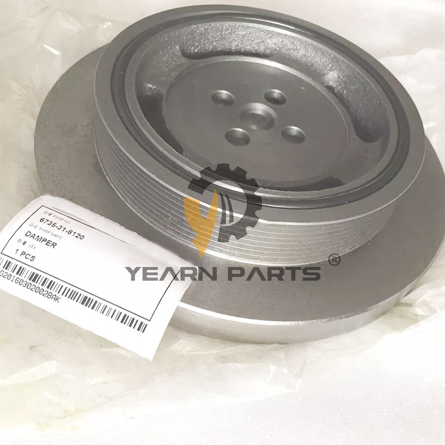 Vibration Damper 6735-31-8120 6735318120 for Komatsu Excavator PC200-6 PC220-6 PC250LC-6LC PC270LC-6LE Engine S6D102E S4D102E SA6D102E