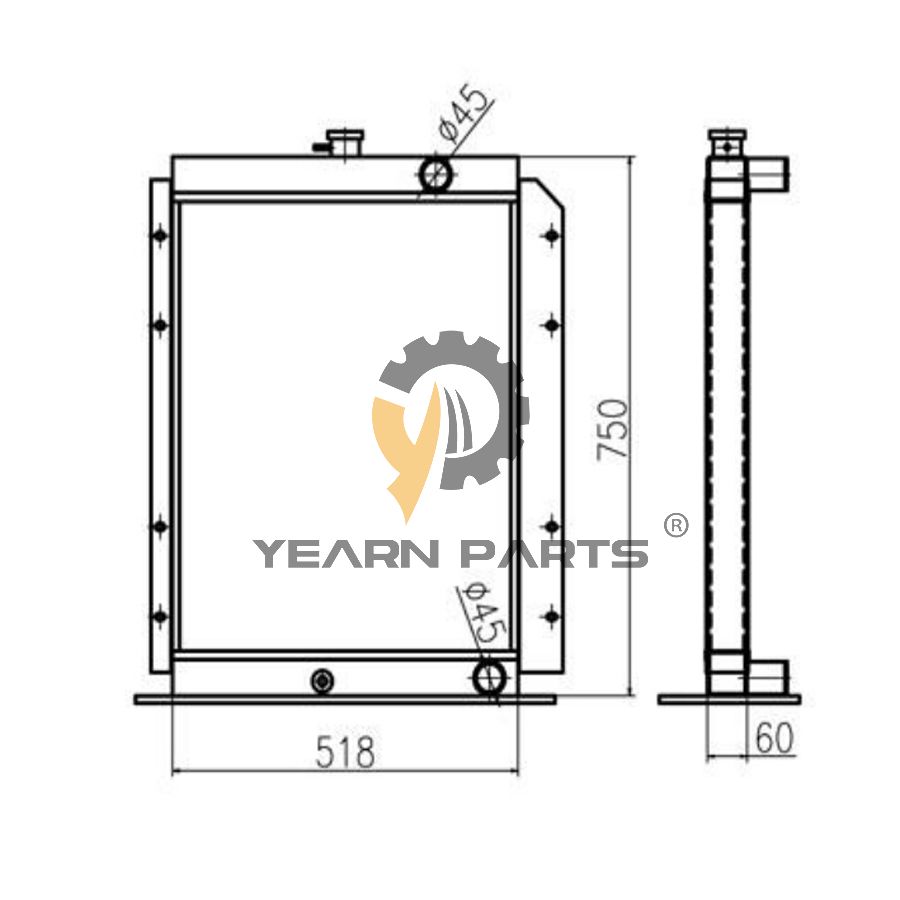 water-tank-radiator-ass-y-for-doosan-excavator-dh70