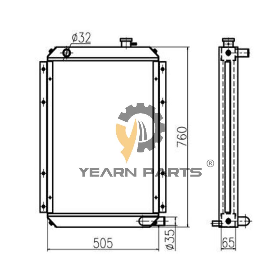 water-tank-radiator-ass-y-for-doosan-excavator-dh80gold