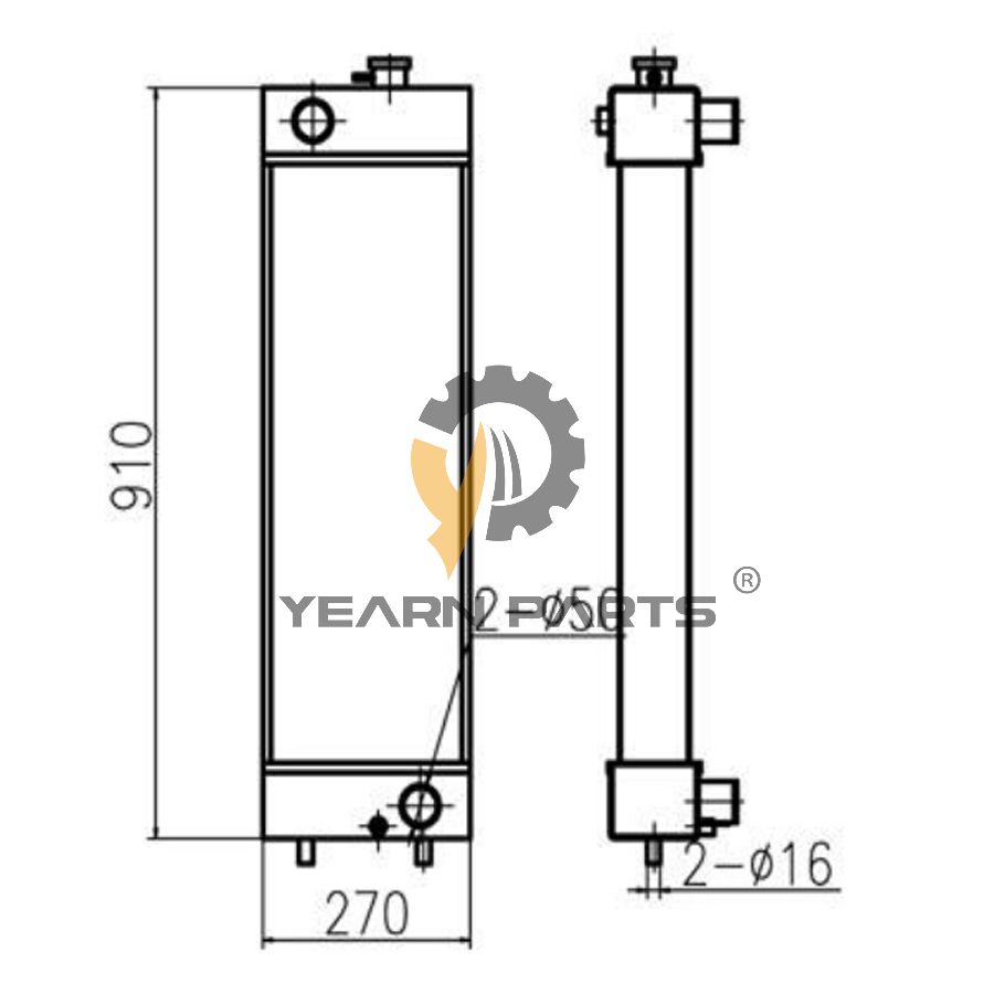 water-tank-radiator-ass-y-for-doosan-excavator-dx140