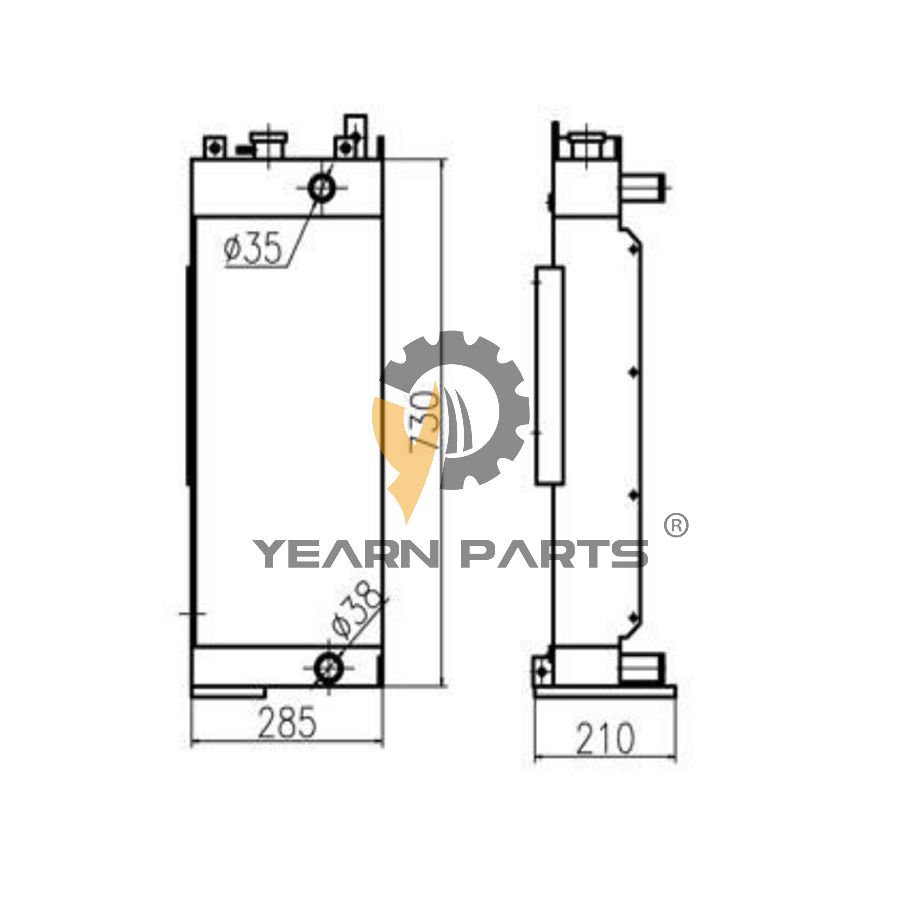 water-tank-radiator-ass-y-for-sany-excavator-sy60b