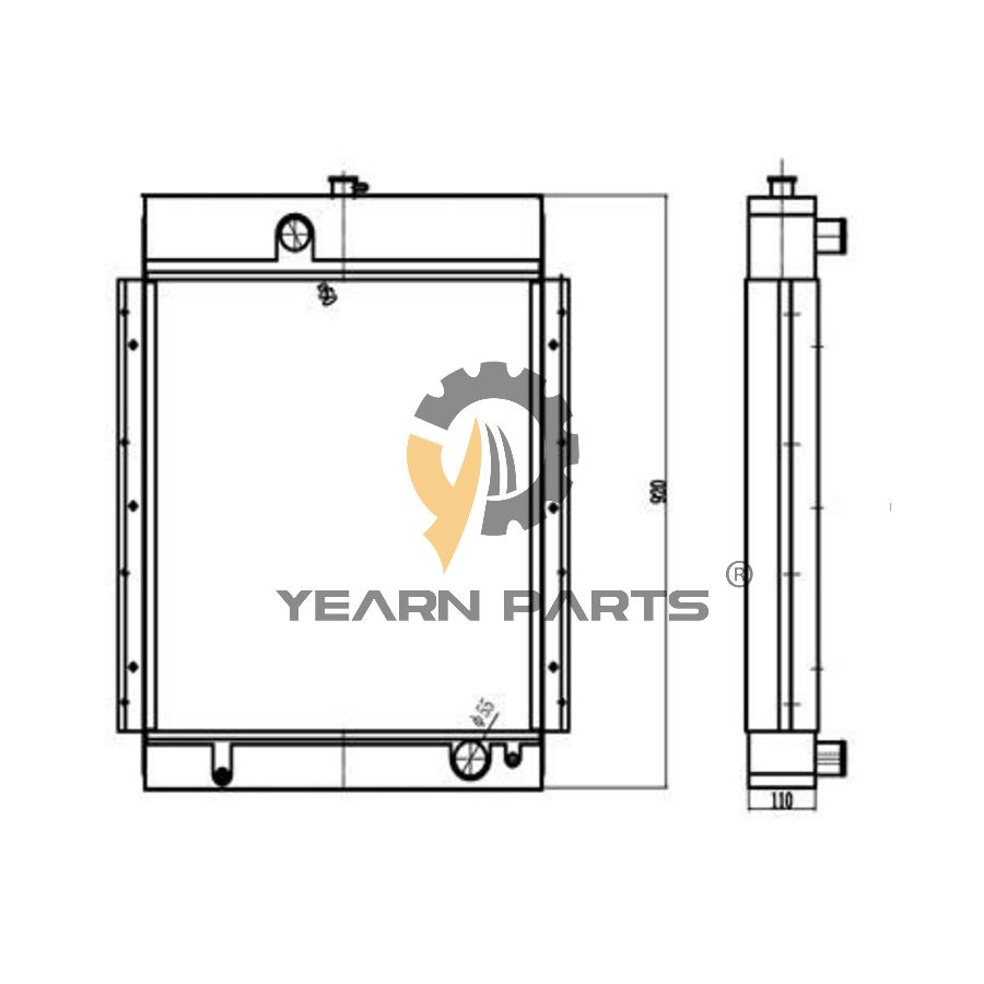 water-tank-radiator-ass-y-for-yuchai-excavator-yc135
