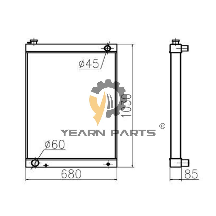 water-tank-radiator-ass-y-for-yuchai-excavator-yc230lc-8