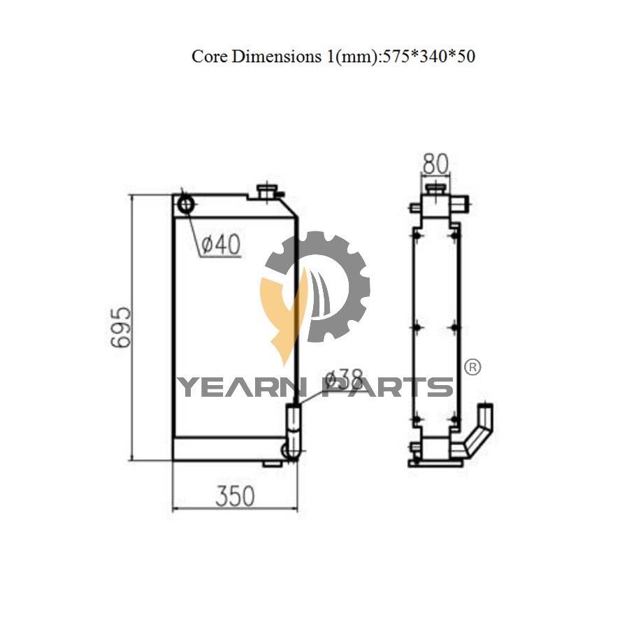 water-tank-radiator-ass-y-for-yuchai-excavator-yc60-8