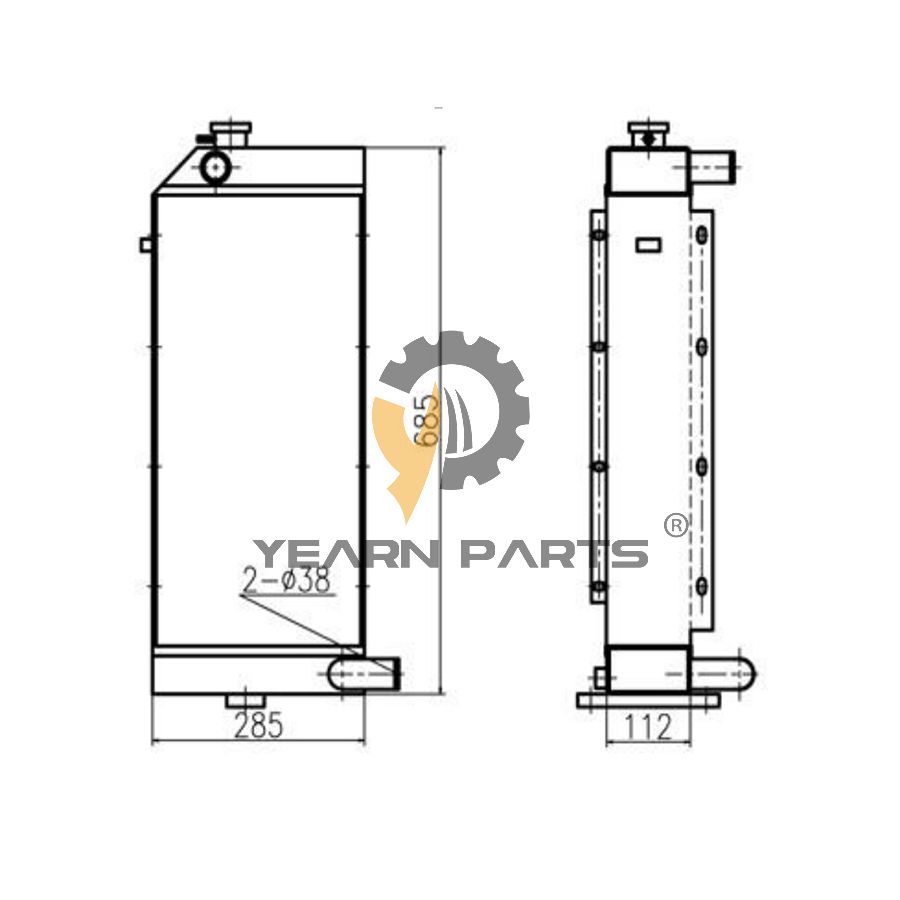 water-tank-radiator-ass-y-for-yuchai-excavator-yc85-8