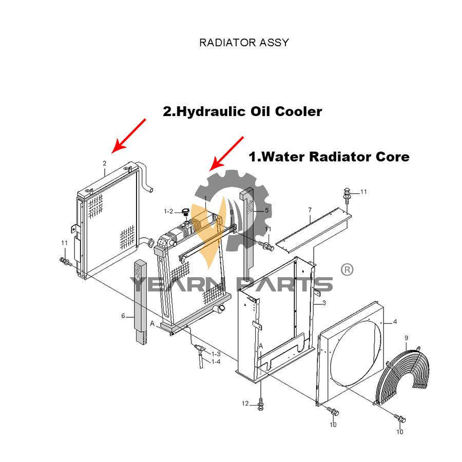 water-tank-radiator-core-11n5-43010-11n543010-for-hyundai-excavator-r160lc-7a-r170w-7a-r180lc-7a