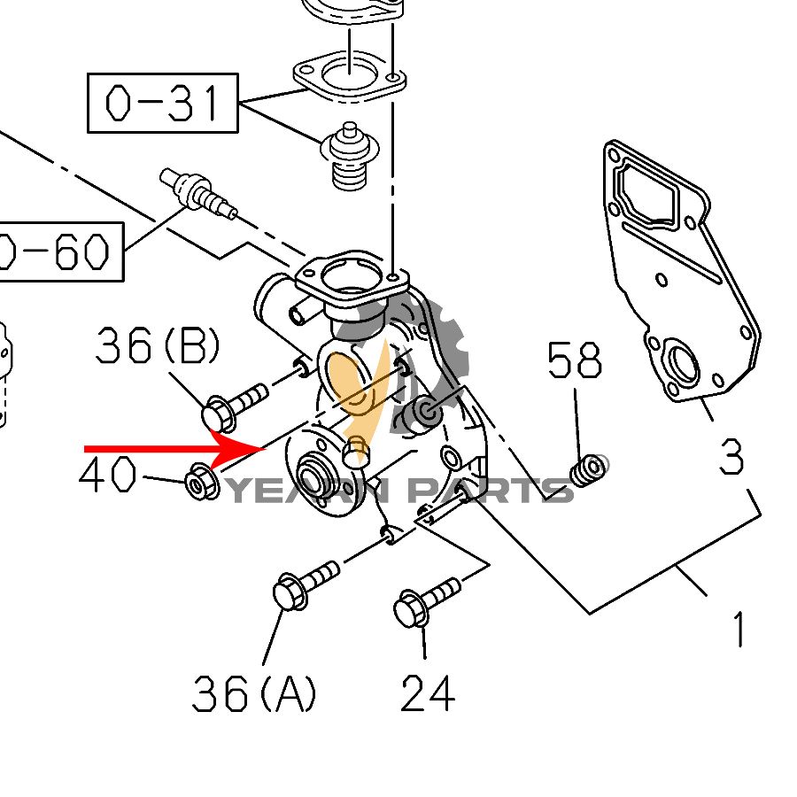Water Pump 8981262290 8981262302 for Hitachi ZX70-3 ZX75UR-3 ZX75US-3 ZX80LCK-3 ZX85US-3 ZX85USB-3 Excavator