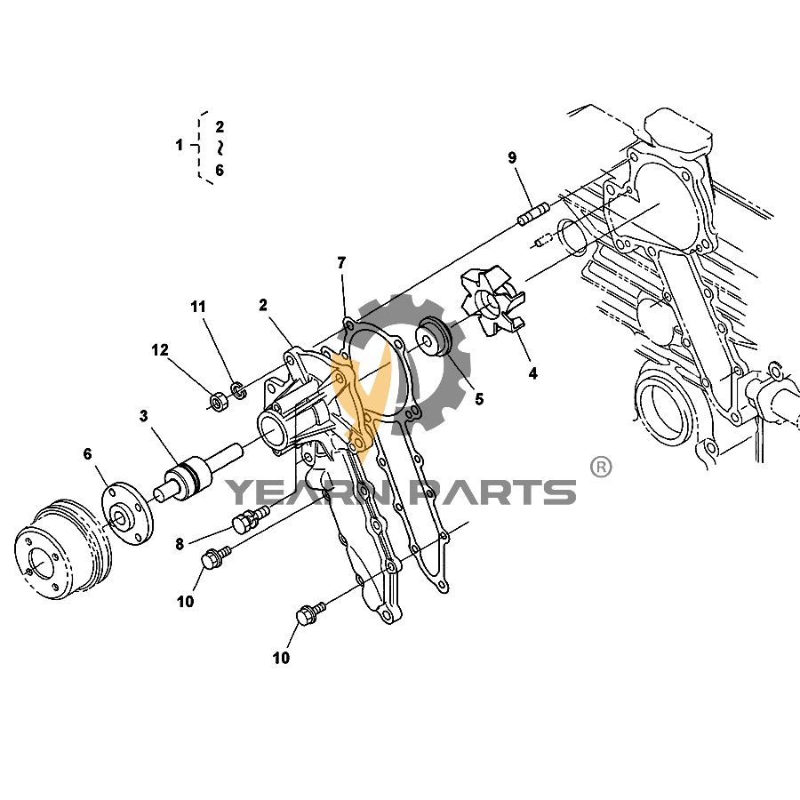 Water Pump VOE22800835 VOE23490685 for Volvo EC35D ECR35D ECR40D Excavator