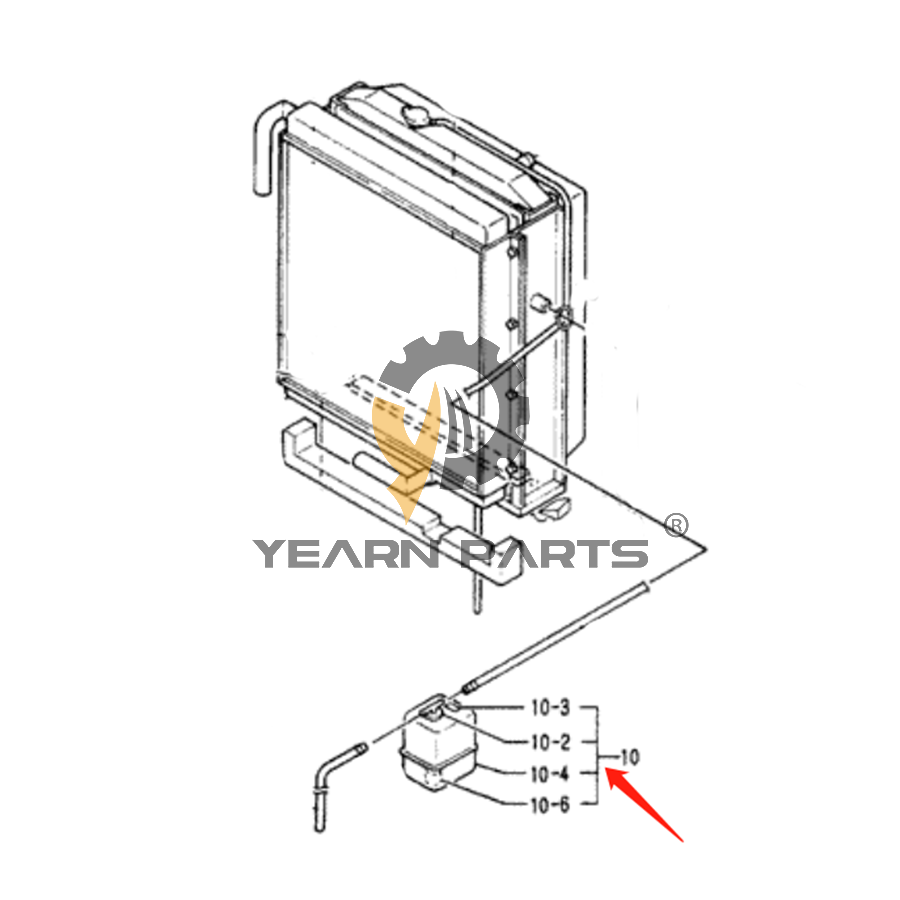 Water Tank ASS'Y 2427U203F3 for Kobelco Excavator SK100 SK100-3 SK100L SK120-3 SK120LC-3 SK150LC-3 SK200-3 SK200LC-3