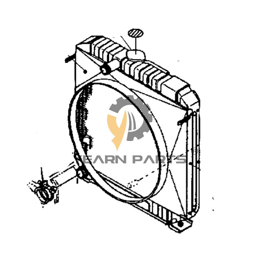 Water Tank Radiator 15471-72110 for Kubota R400(B)