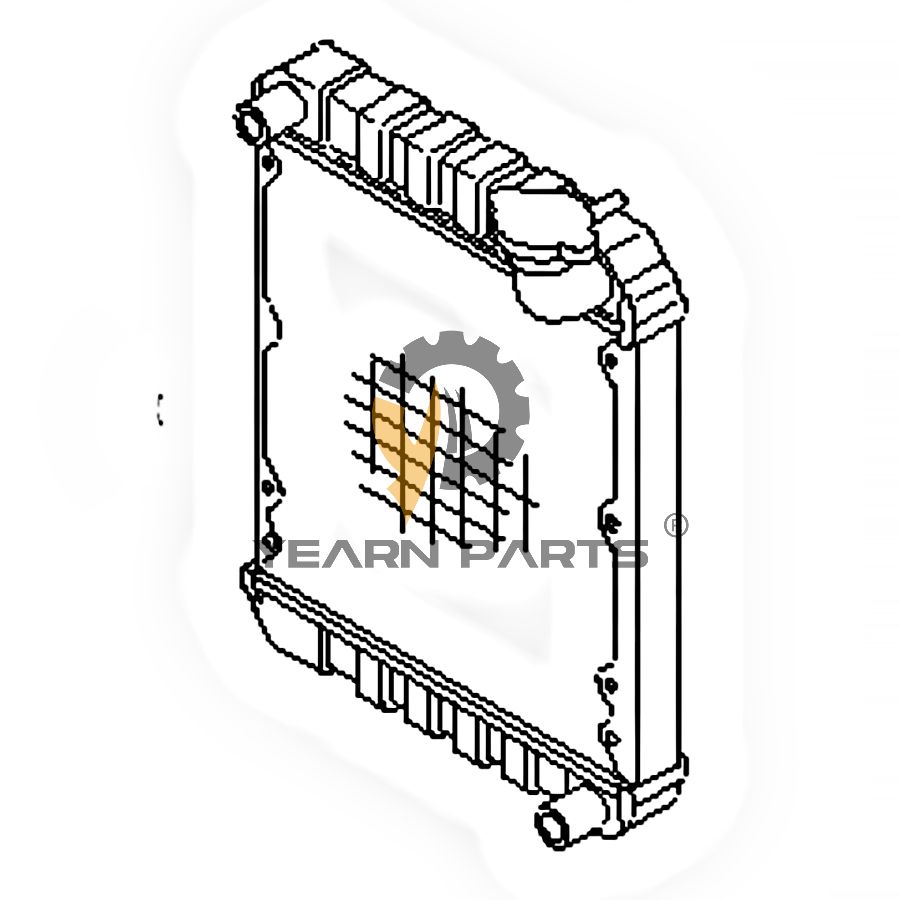Water Tank Radiator 21S-03-22102 for Komatsu PC10UU-3 PC10MR-1 PC10MR-1 PC08UU-1 PC03-2 Excavator